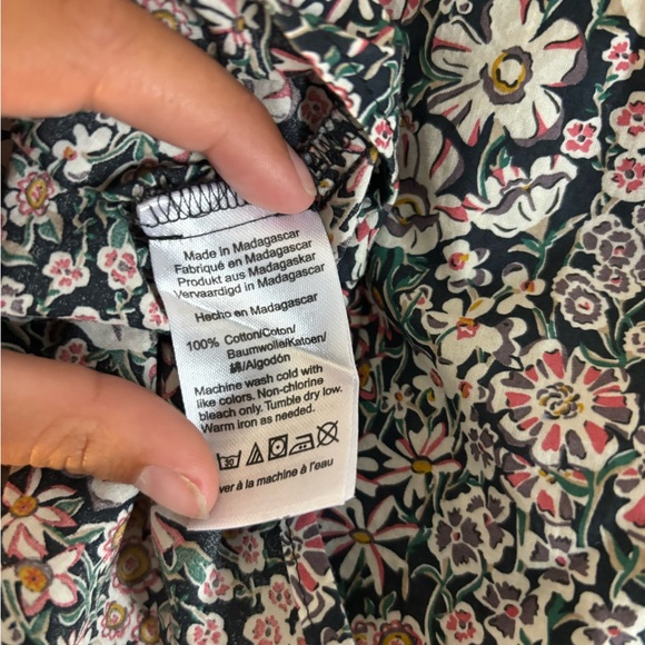 J Crew London of Liberty 100% Cotton Button Down Shirt Floral Artsy Print Blouse - Picture 4 of 10